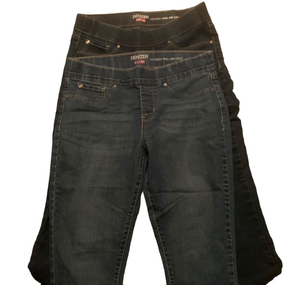 Levi Denizen Modern pull on Crop capris 2 pairs size 12 - Picture 1 of 2